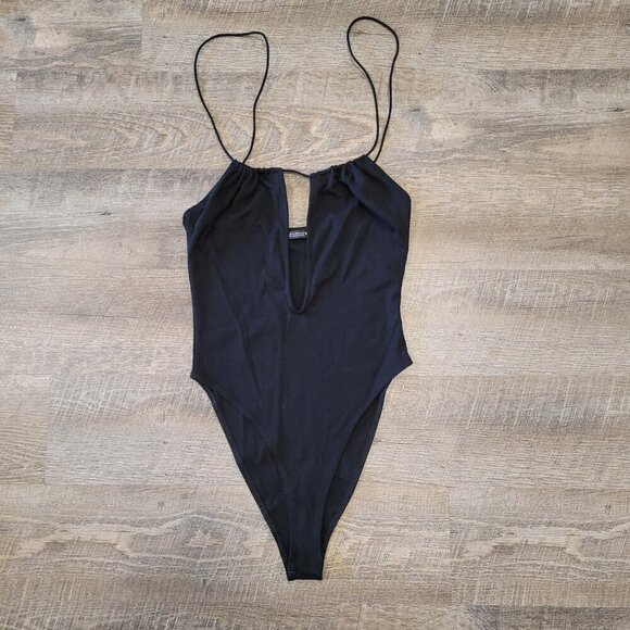 ZARA | Scoop Neck Bodysuit Plunge | Sz. M - Picture 3 of 7
